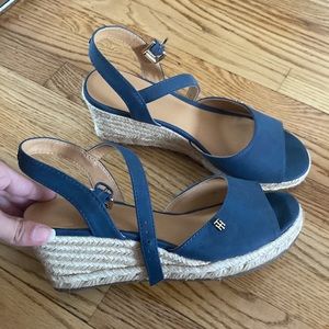 Tommy Hilfiger Blue Wedges